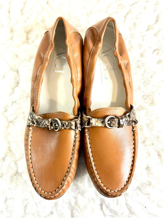 Agl Shoes - AGL Attilio Giusti Leombruni tan leather flats women size 40.5/10.5